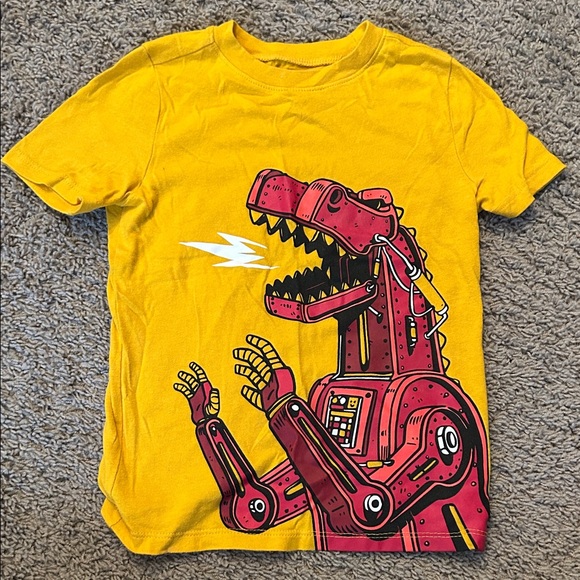 Old Navy Other - Old Navy Yellow T-Rex Robot Tee